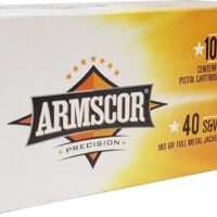 Armscor 50316 Pistol Value Pack 40 S&W 180 gr Full Metal Jacket (FMJ) Value Pack 100 Bx/ 12 Cs